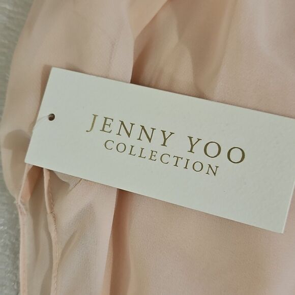 NWT Jenny Yoo Paltrow Gown Soft Blush Pink Luxe Ciffon Size 12 - Picture 11 of 14